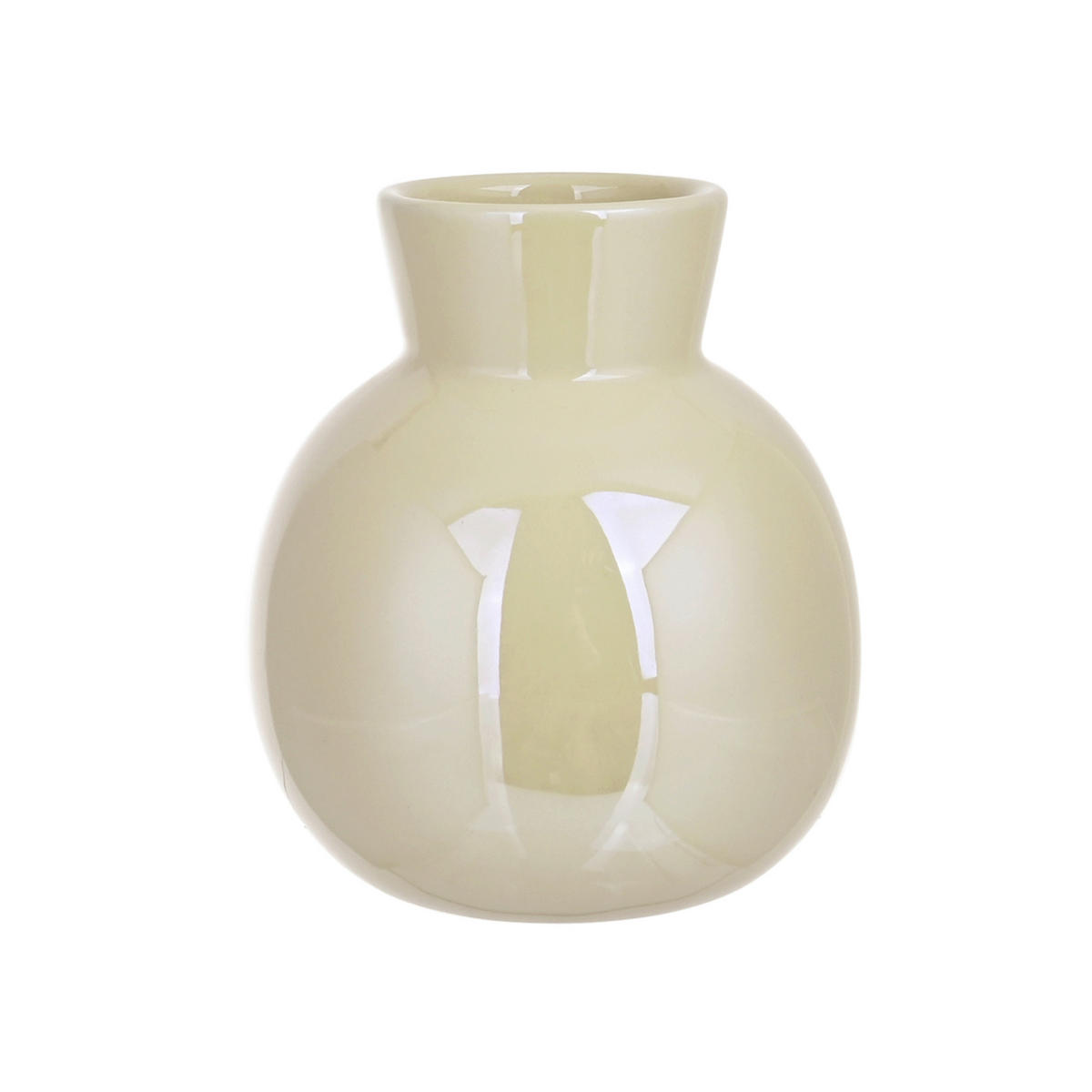 VAZA  11,6/13,5 cm    keramika  - krem, Osnovno, keramika (11,6/13,5cm) - Ambia Home