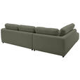 ECKSOFA  in Chenille Olivgrün  224/307 cm  - Schwarz/Olivgrün, KONVENTIONELL, Kunststoff/Textil (224/307cm) - Hom`in