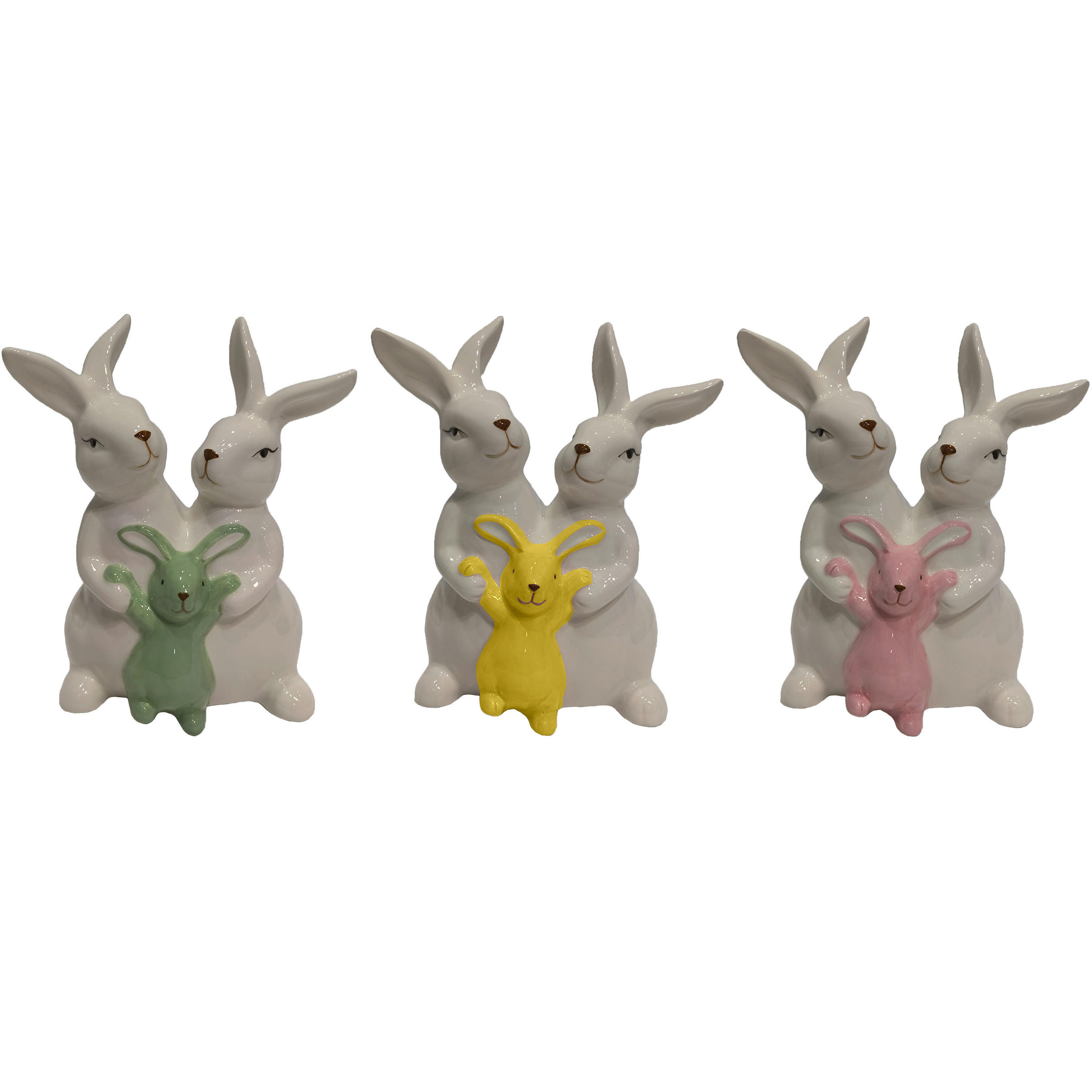 DEKOHASE - Pink/Gelb, LIFESTYLE, Keramik (10,8/13,7/7cm)