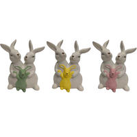 DEKOHASE - Pink/Gelb, LIFESTYLE, Keramik (10,8/13,7/7cm)