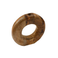 DEKORAČNÁ VÁZA, drevo, 22 cm - hnedá, Basics, drevo (27/22/5cm)