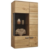 HÄNGEVITRINE in Wildeiche   - Wildeiche/Bronzefarben, Natur, Glas/Holz (76,9/137,8/37,1cm) - Valnatura