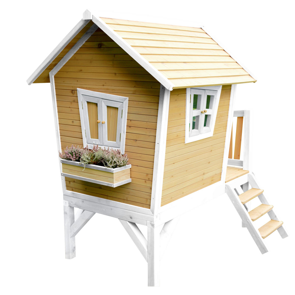 SPIELHAUS ROBIN 264/203/177 cm axi  - Braun/Weiß, Basics, Holz/Kunststoff (264/203/177cm) - Ambia Garden