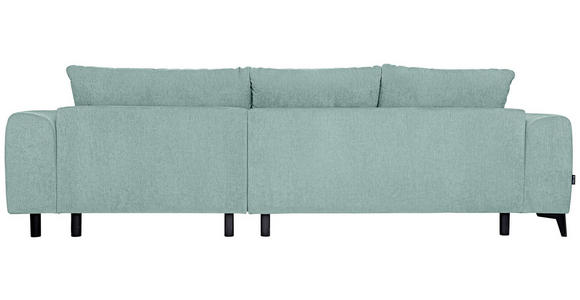 ECKSOFA  in Chenille Hellblau  279/222 cm  - Schwarz/Hellblau, KONVENTIONELL, Kunststoff/Textil (279/222cm) - Hom`in