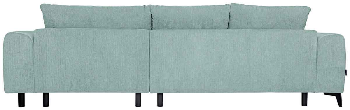 ECKSOFA Hellblau Chenille  - Schwarz/Hellblau, KONVENTIONELL, Kunststoff/Textil (279/222cm) - Hom`in