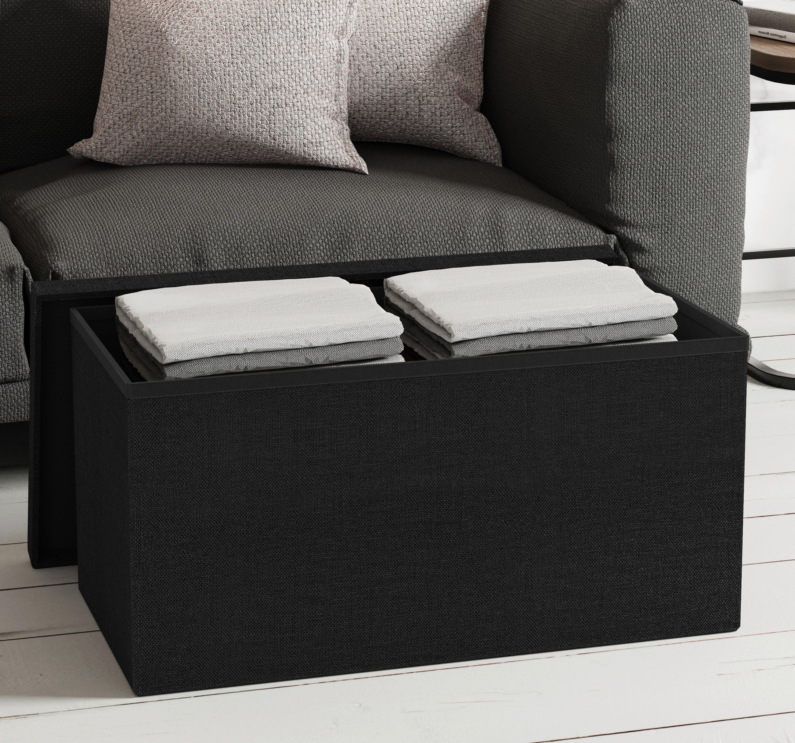 SITZBOX in Kunststoff, Holzwerkstoff Anthrazit  - Anthrazit, Basics, Holzwerkstoff/Kunststoff (76/38/38cm) - MID.YOU
