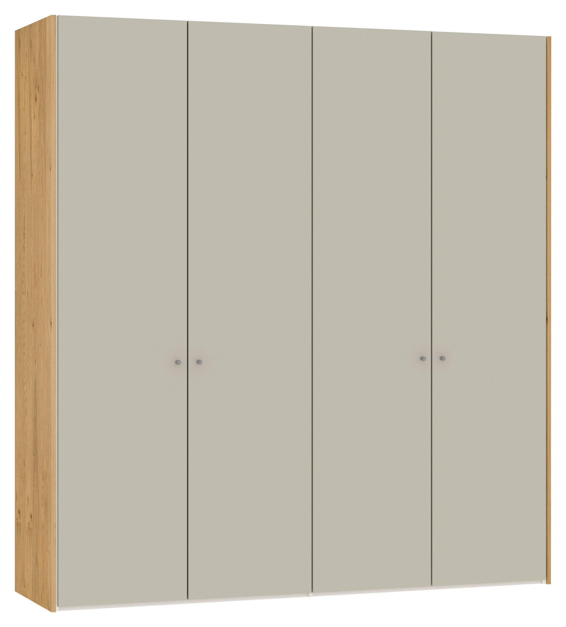 DREHTÜRENSCHRANK  in Eichefarben, Sandfarben  - Sandfarben/Eichefarben, Design, Glas/Holz (205,1/220/58,5cm) - Jutzler