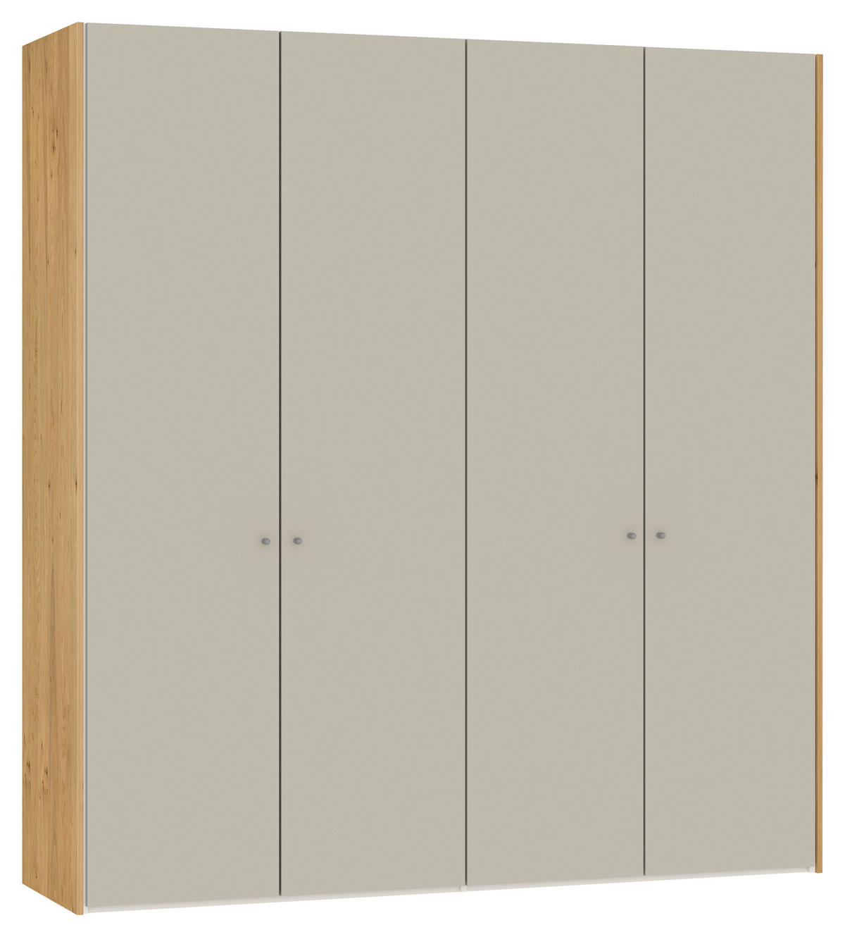DREHTÜRENSCHRANK  in Eichefarben, Sandfarben  - Sandfarben/Eichefarben, Design, Glas/Holz (205,1/220/58,5cm) - Jutzler