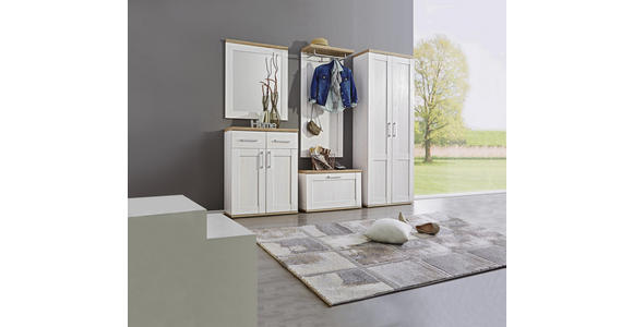 SPIEGEL 76/91/4 cm - Eichefarben/Weiß, LIFESTYLE, Glas/Holzwerkstoff (76/91/4cm) - Xora