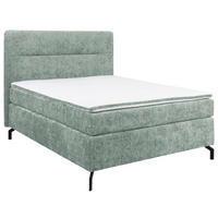 BOXSPRINGBETT 140/200 cm  in Jadegrün  - Jadegrün/Schwarz, Design, Textil/Metall (140/200cm) - Esposa