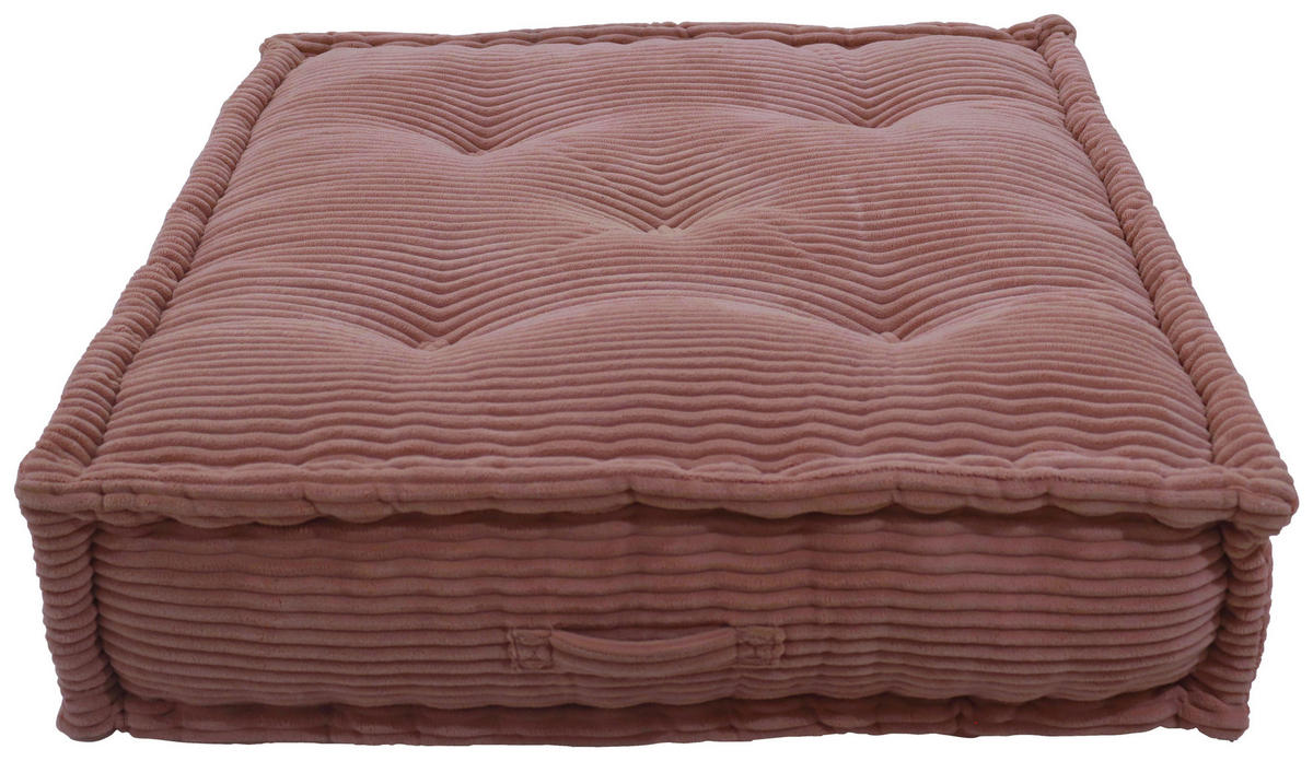 SOFAELEMENT in gerippt Altrosa  - Altrosa, Design, Textil (80/20/80cm) - P & B