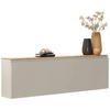 HÄNGESCHUHSCHRANK Eichefarben, Sandfarben  - Sandfarben/Eichefarben, Design, Holzwerkstoff (136/41/22cm) - Moderano