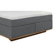 BOXSPRINGBETT 180/200 cm  in Dunkelgrau  - Eichefarben/Dunkelgrau, Natur, Holz/Textil (180/200cm) - Linea Natura