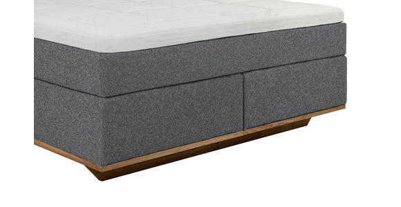 BOXSPRINGBETT 180/200 cm  in Dunkelgrau  - Eichefarben/Dunkelgrau, Natur, Holz/Textil (180/200cm) - Linea Natura