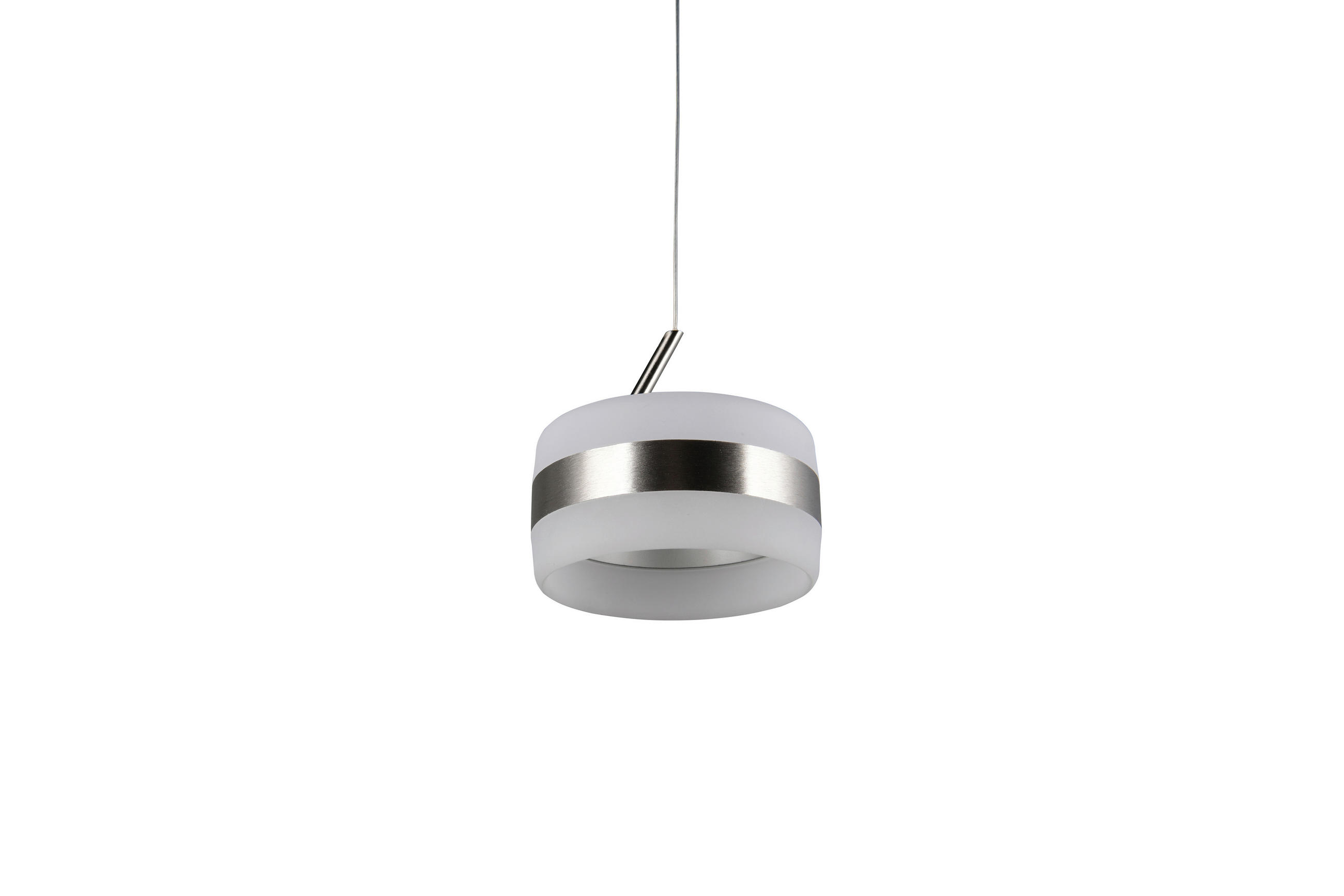 LED-HÄNGLAMPA DIOS 15,5/150 cm  - vit/nickelfärgad, Design, metall/plast (15,5/150cm) - Trio Leuchten