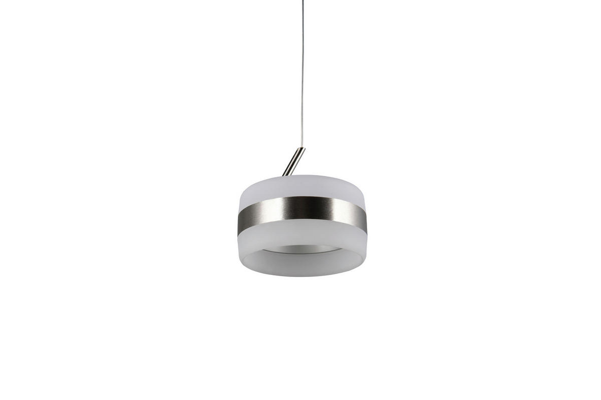 LED-HÄNGELEUCHTE 15,5/150 cm    - Weiss/Nickelfarben, Design, Kunststoff/Metall (15,5/150cm) - Trio Leuchten
