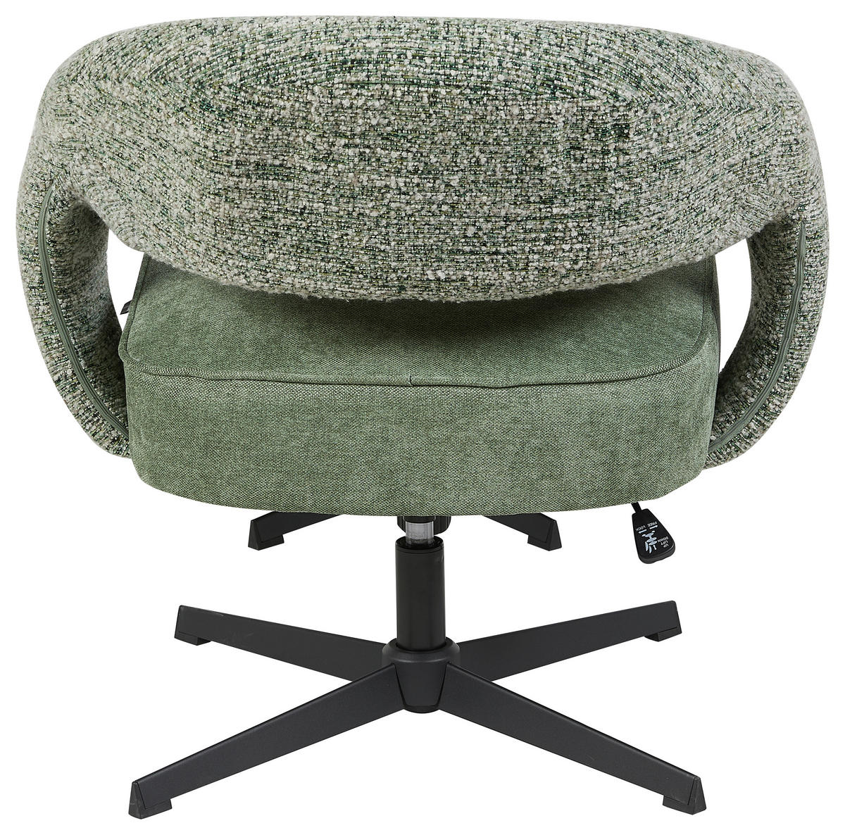RELAXSESSELSET Leinenoptik Hocker    - Schwarz/Grün, Design, Textil/Metall (78/77-88/74cm) - Carryhome
