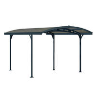CARPORT 288/242/495 cm Aluminium  - Anthrazit/Bronzefarben, Basics, Kunststoff/Metall (288/242/495cm) - Ambia Garden