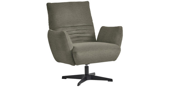 SESSEL in Chenille Graubraun  - Graubraun/Schwarz, Design, Textil/Metall (60/94/86cm) - Dieter Knoll