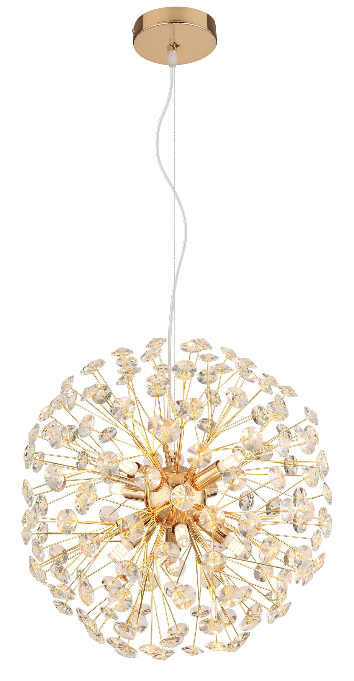 KRISTALL-HÄNGELEUCHTE 40/150 cm   - Klar/Transparent, LIFESTYLE, Glas/Kunststoff (40/150cm) - Globo
