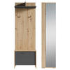 GARDEROBE 3-teilig  in 40/184/35 cm  - Anthrazit/Eiche Artisan, Design, Holzwerkstoff (40/184/35cm) - MID.YOU