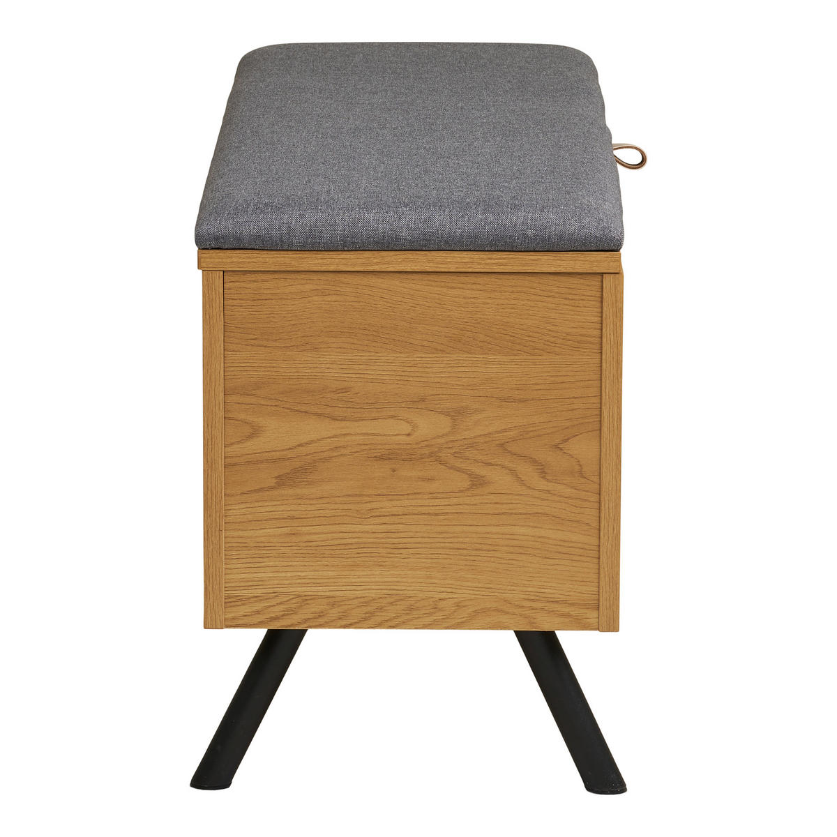TRUHENBANK in Textil, Holzwerkstoff 92/48/33 cm  - Eichefarben/Schwarz, Design, Holzwerkstoff/Textil (92/48/33cm) - MID.YOU