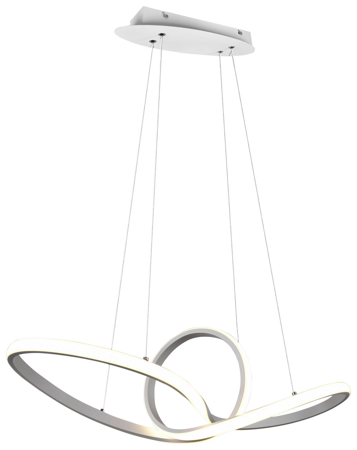 LED-HÄNGELEUCHTE  80/150/26,5 cm   - Weiss, Design, Metall (80/150/26,5cm) - P & B