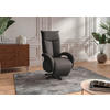 SESSEL in Echtleder Anthrazit  - Anthrazit/Schwarz, Konventionell, Leder/Metall (74/112/82cm) - Sit & More