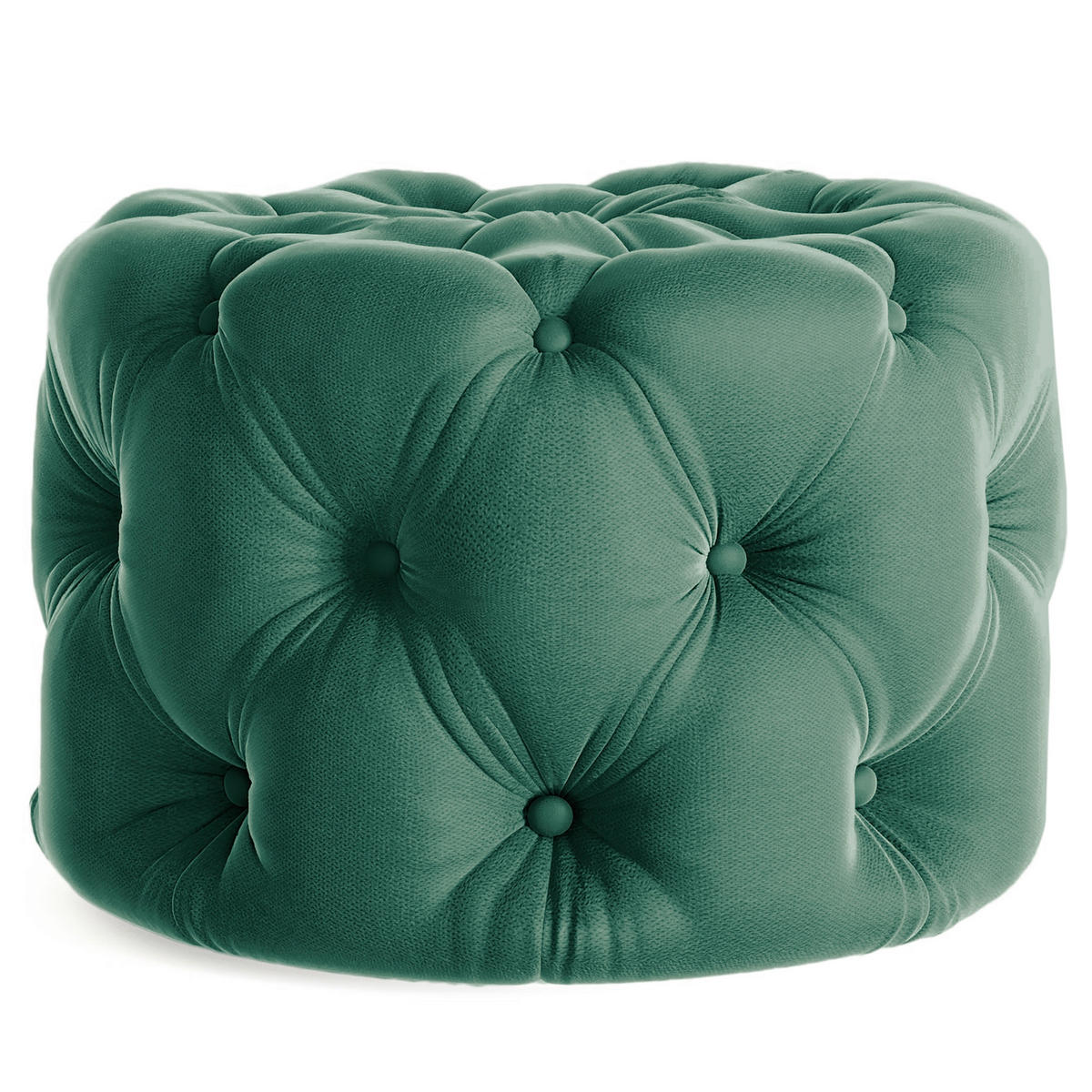 HOCKER in Textil Dunkelgrün  - Dunkelgrün/Schwarz, Design, Kunststoff/Textil (60/39/60cm) - P & B
