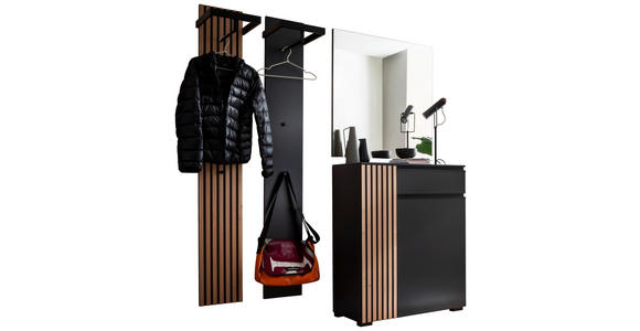 GARDEROBE 4-teilig  in 170/200/38 cm  - Eichefarben/Anthrazit, Design, Holz/Holzwerkstoff (170/200/38cm) - Moderano