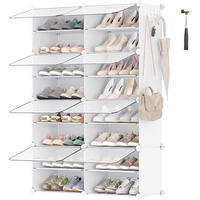 SCHUHREGAL 83/125/32 cm  - Weiß, Basics, Kunststoff/Metall (83/125/32cm)