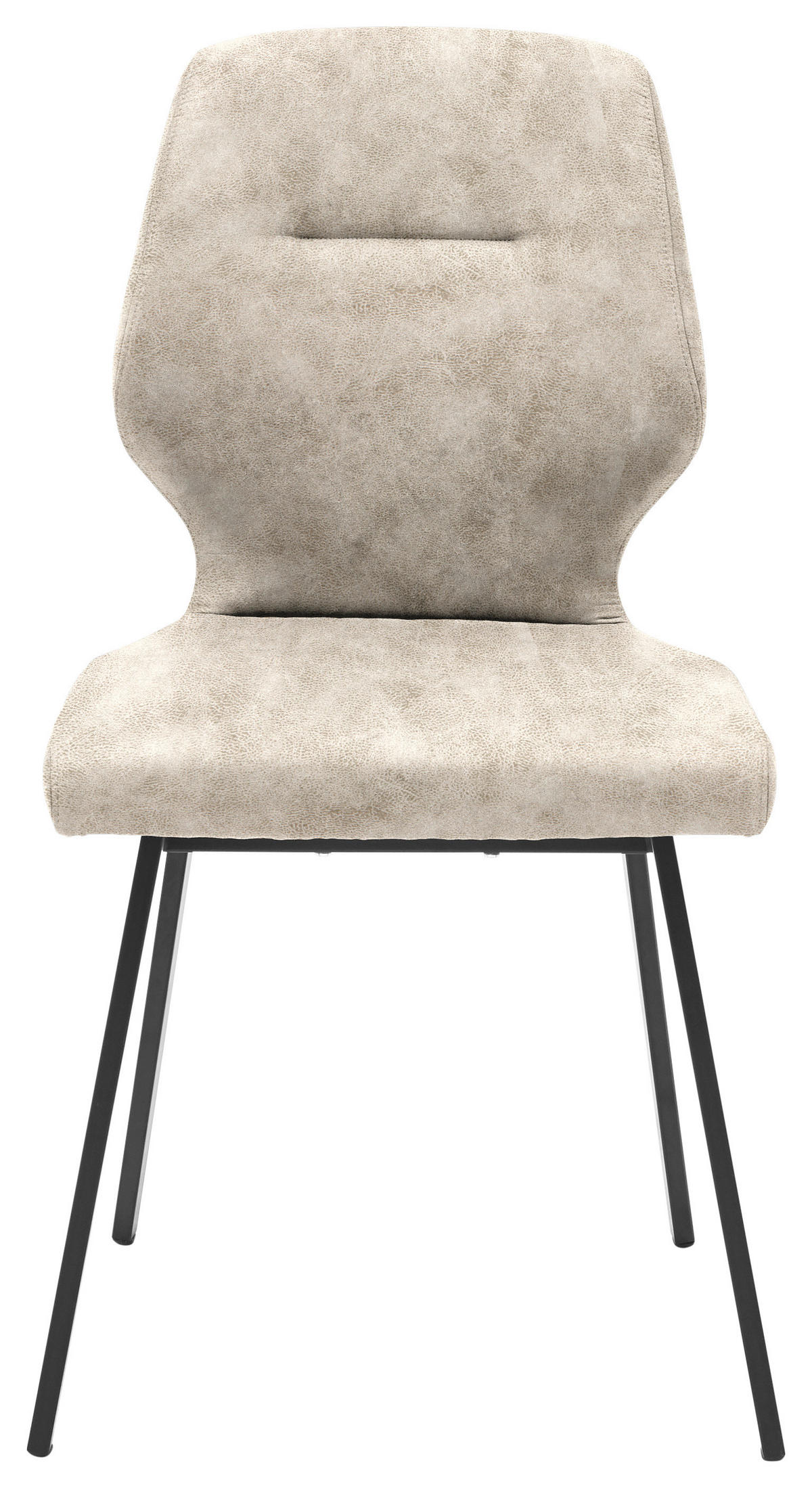 STUHL  in Stahl Mikrofaser Metall, Textil  - Schwarz/Naturfarben, Design, Textil/Metall (46/91/57cm) - Dieter Knoll
