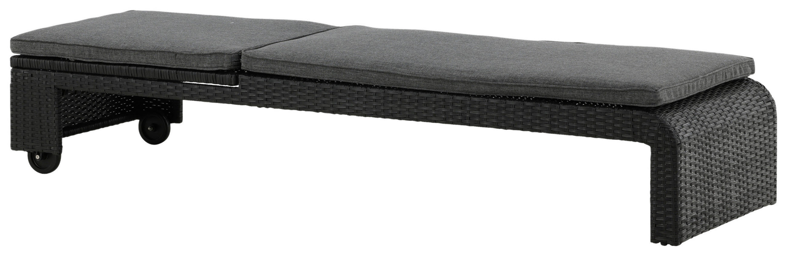 SONNENLIEGE 60/32/196 cm  - Schwarz, KONVENTIONELL, Kunststoff (60/32/196cm) - Gardenson