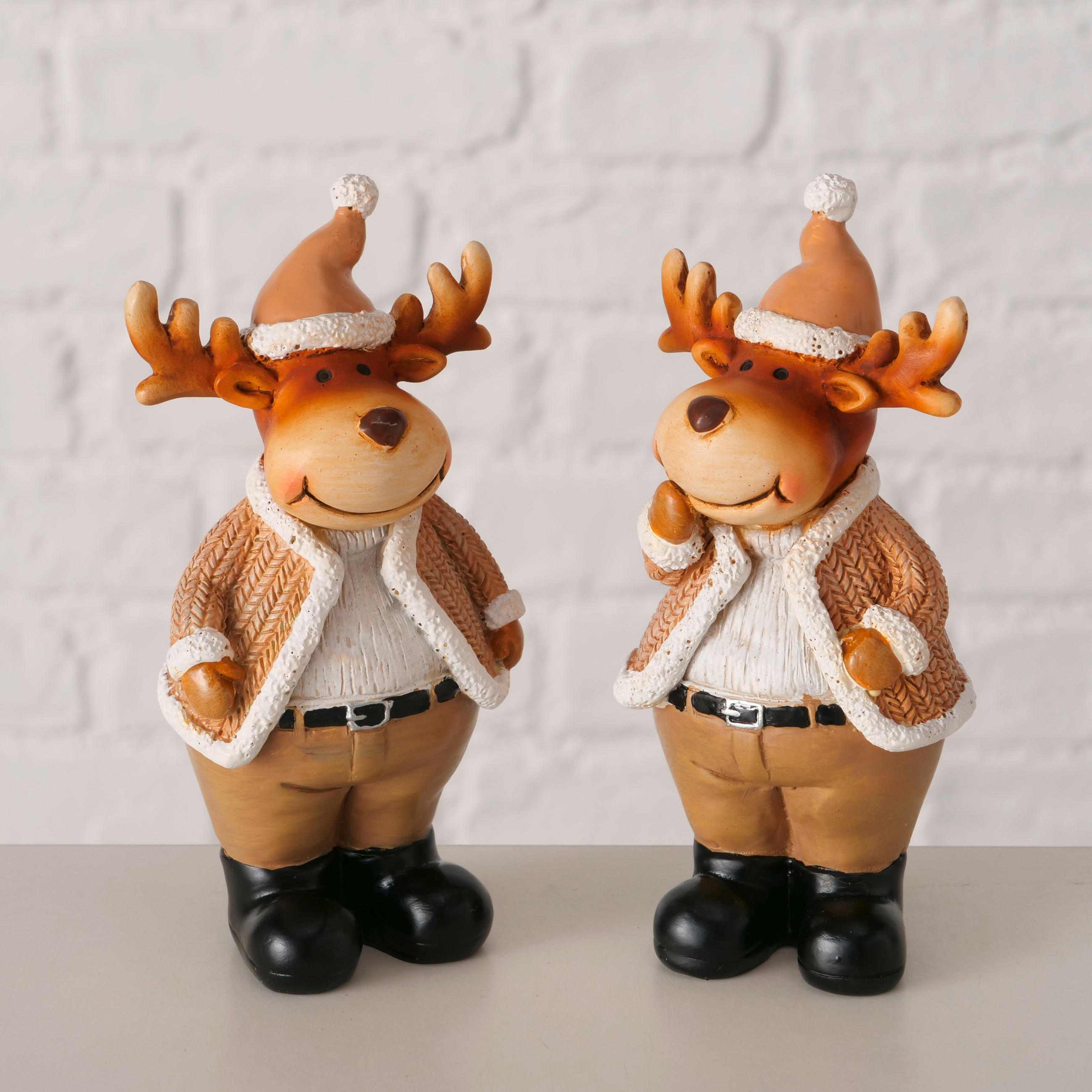 DEKOHIRSCH - Schwarz/Braun, LIFESTYLE, Kunststoff/Textil (7/5/12,5cm)