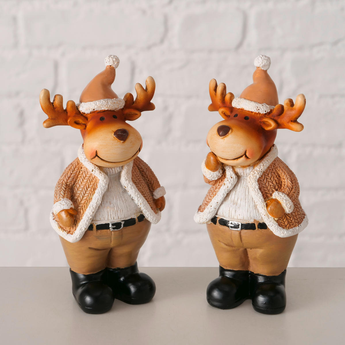 DEKOHIRSCH - Schwarz/Braun, LIFESTYLE, Kunststoff/Textil (7/5/12,5cm)