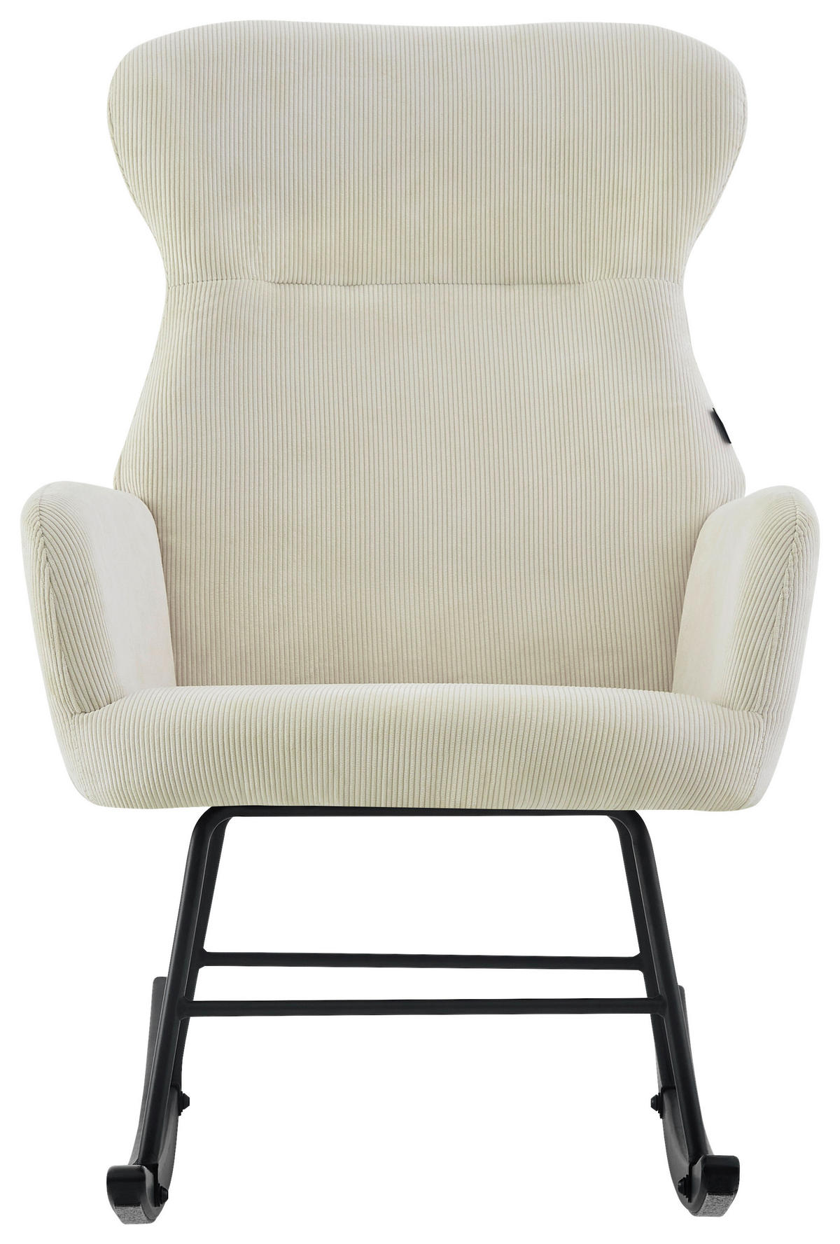SCHAUKELSESSEL in Cord Naturfarben, Schwarz  - Schwarz/Naturfarben, Design, Holz/Textil (65/97/94cm) - Ti'me