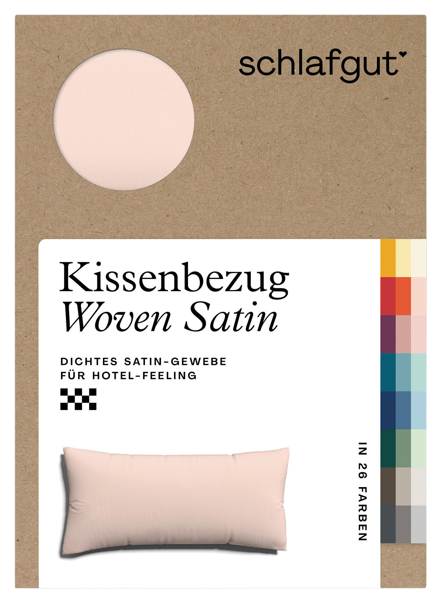 KOPFKISSENBEZUG WOVEN SATIN 40/80 cm  - Rosa, Basics, Textil (40/80cm) - Schlafgut