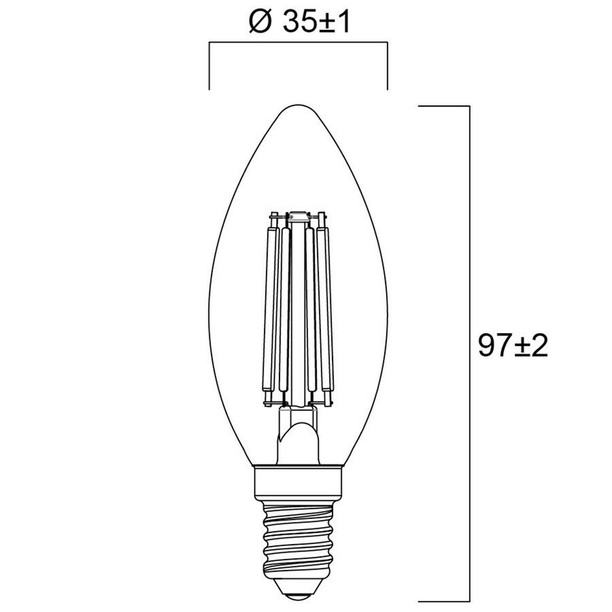 LED FILAMENT IZZÓ   E14  - Basics (3,5/9,7cm)