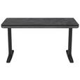 SCHREIBTISCH 140/70/73-118 cm  in Schwarz  - Schwarz, Design, Holzwerkstoff/Kunststoff (140/70/73-118cm) - Novel