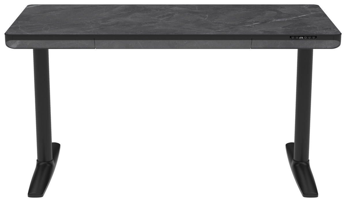 SCHREIBTISCH höhenverstellbar  - Schwarz, Design, Holzwerkstoff/Kunststoff (140/70/73-118cm) - Novel