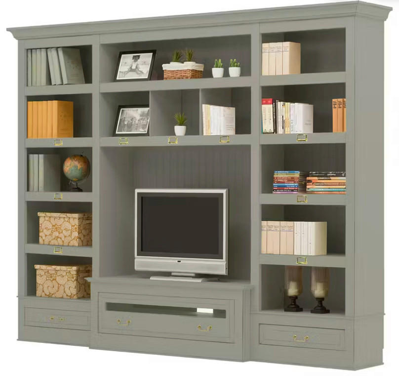 WOHNWAND UrbanClass 2-teilig  in Grau  311/238,5/52-46,5 cm  - Bronzefarben/Grau, LIFESTYLE, Holz/Metall (311/238,5/52-46,5cm) - Livetastic