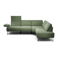 ECKSOFA Cosy Waldgrün Chenille  - Waldgrün/Schwarz, Design, Textil/Metall (248-263/193cm) - SENSOO
