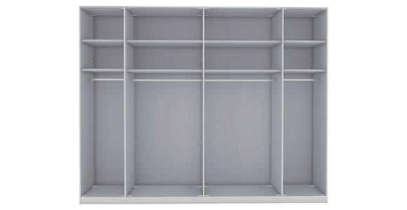 FALTTÜRENSCHRANK 250/236/58 cm 6-türig Champagner, Eiche Bianco - Schieferfarben/Eiche Bianco, KONVENTIONELL, Glas/Holzwerkstoff (250/236/58cm) - Dieter Knoll