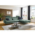 ECKSOFA in Echtleder Opal  308/195 cm  - Opal/Schwarz, Design, Leder/Metall (308/195cm) - Dieter Knoll