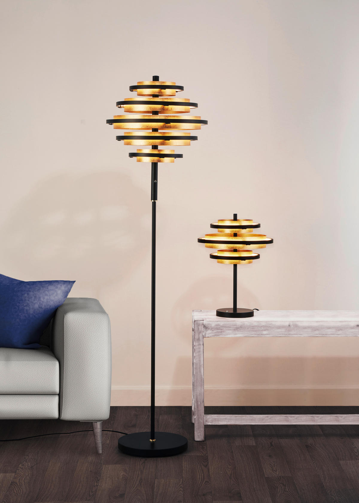 LED SVJETILJKA PODNA Hive  - boje mjeda/zlatne boje, Design, metal (40/148cm)