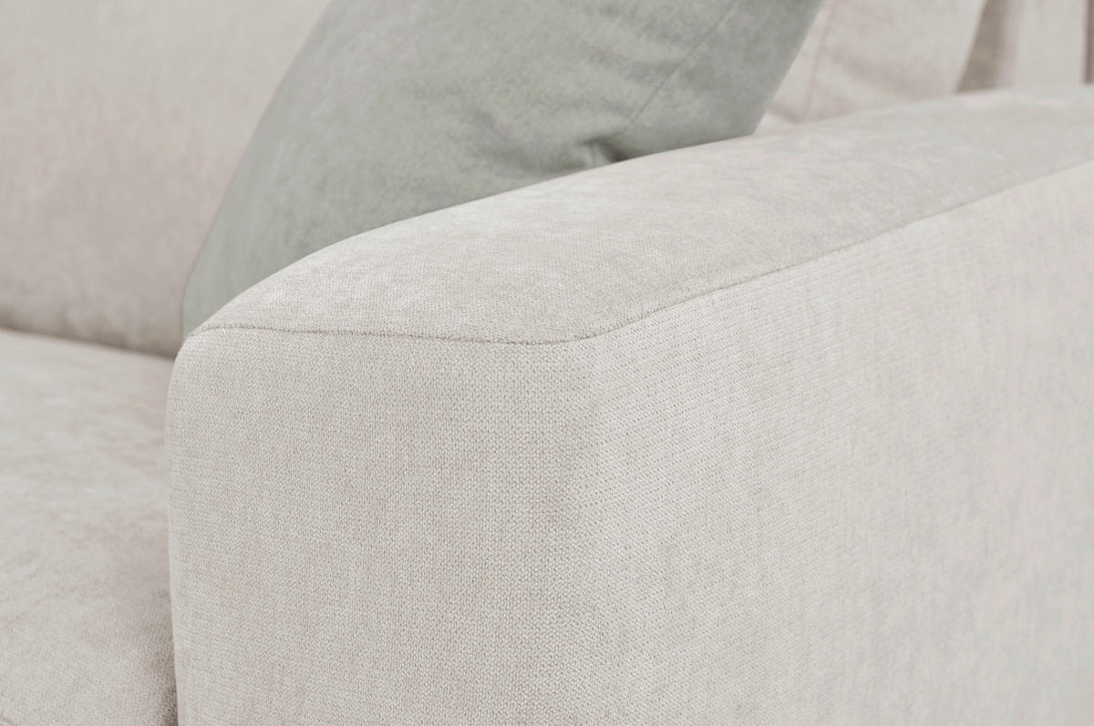 SCHLAFSOFA Mikrofaser Creme  - Graubraun/Creme, KONVENTIONELL, Kunststoff/Textil (186/101/101cm) - Carryhome