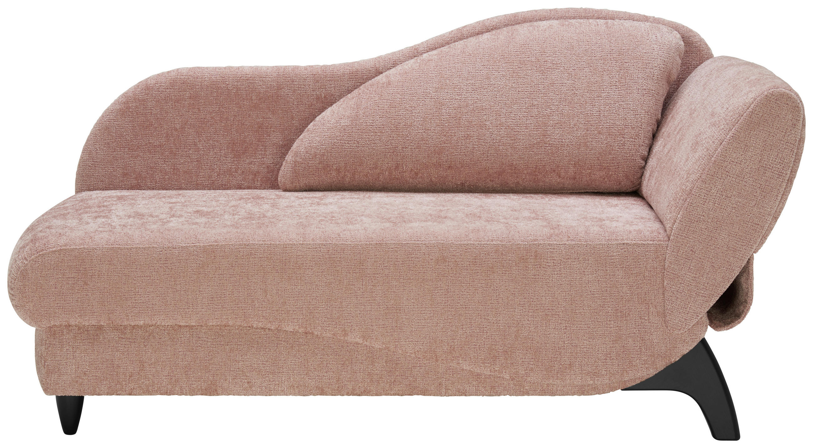 LIEGE Webstoff Altrosa  - Schwarz/Altrosa, MODERN, Holz/Textil (171-190/87/84cm) - Joka