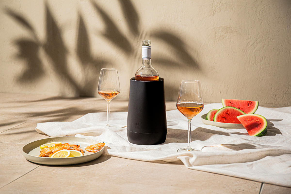 POSUDA ZA HLAĐENJE VINA   Hexo  - crna, Basics, plastika (13.6/13.6/21.3cm) - Vacu Vin
