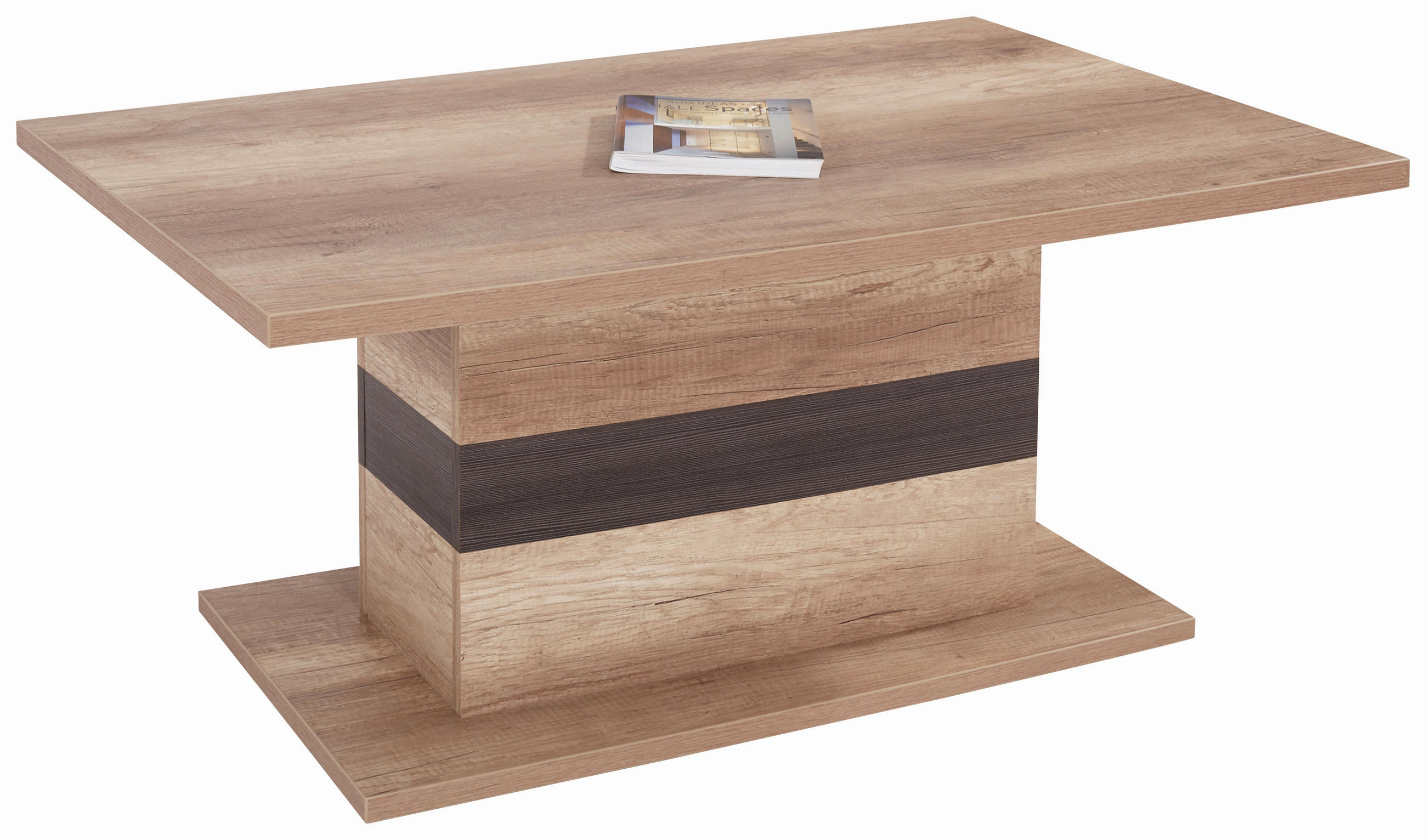 Couchtisch Mali, Eiche Dekor/dunkelbraun