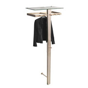 NÁSTĚNNÁ ŠATNA - barvy nerez oceli, Design, kov/sklo (70/190/34cm) - Carryhome